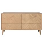 Gallery Milano Oak 6 Drawer Chest of Drawers - Image 5