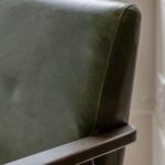 Gallery Neyland Green Leather Armchair - Image 4