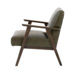 Gallery Neyland Green Leather Armchair - Image 8