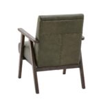 Gallery Neyland Green Leather Armchair - Image 7