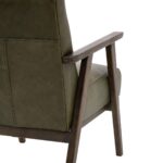 Gallery Neyland Green Leather Armchair - Image 6
