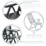 Garden Armchair Chair Resol Blanes Adjustable Folding Plastic Lounger White x2 - Image 2