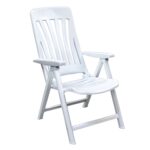 Garden Armchair Chair Resol Blanes Adjustable Folding Plastic Lounger White - Image 4