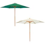 Garden Patio Parasol Umbrella Hardwood Frame 2.7m Outdoor Beach Sun Shade - Image 6