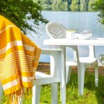 Garden Table and Chair Set Resol Tossa Outdoor Dining Table and 4 Chairs White - Image 10