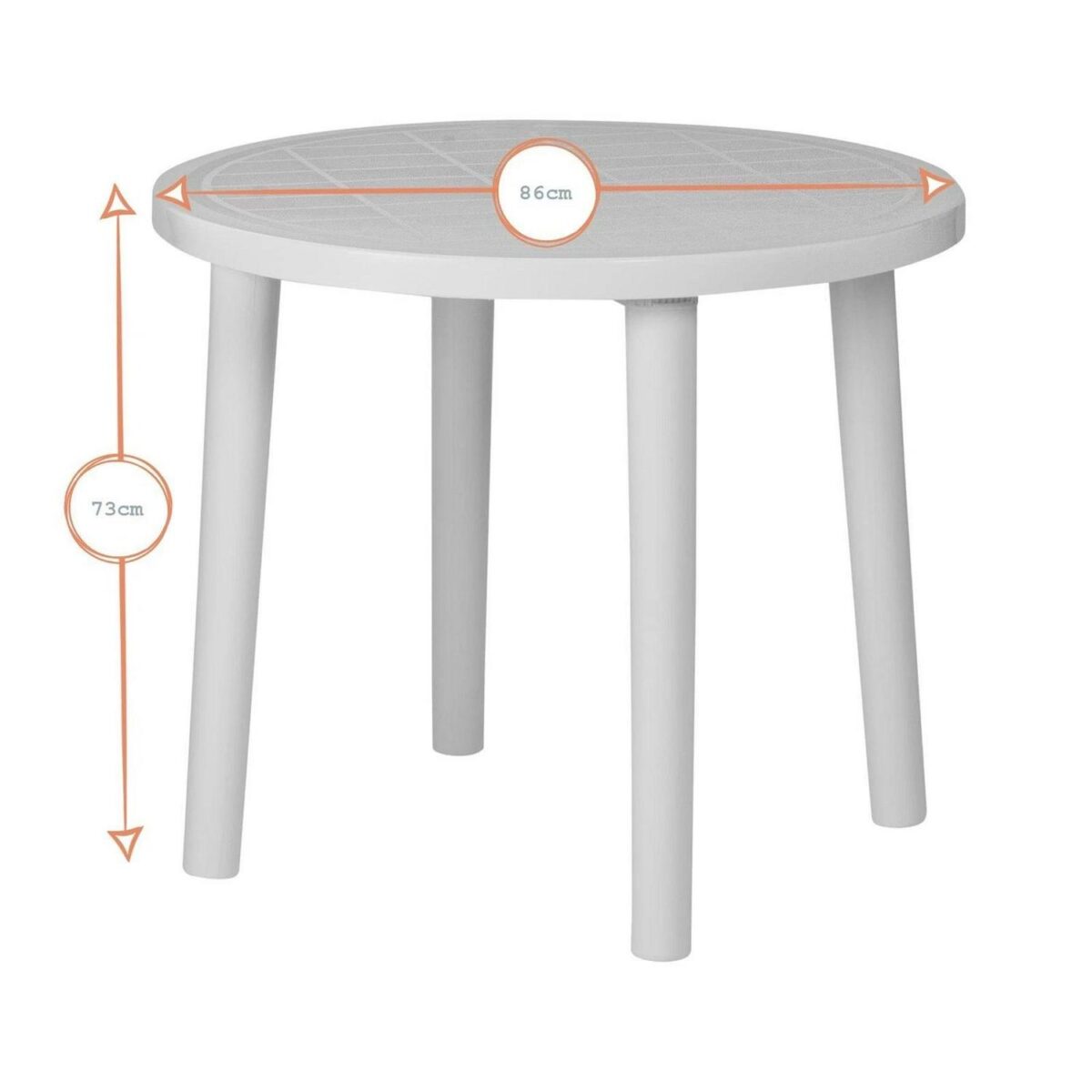 Garden Table and Chair Set Resol Tossa Outdoor Dining Table and 4 Chairs White - Image 4
