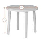 Garden Table and Chair Set Resol Tossa Outdoor Dining Table and 4 Chairs White - Image 4