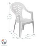 Garden Table and Chair Set Resol Tossa Outdoor Dining Table and 4 Chairs White - Image 5