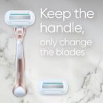 Gillette Venus Deluxe Smooth Sensitive Razor, Metal Handle and 8 Blades - Image 5