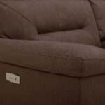 Gilman Creek Justin Brown Fabric Power Reclining Sectional Sofa - Image 7