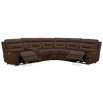 Gilman Creek Justin Brown Fabric Power Reclining Sectional Sofa - Image 3