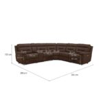 Gilman Creek Justin Brown Fabric Power Reclining Sectional Sofa - Image 2