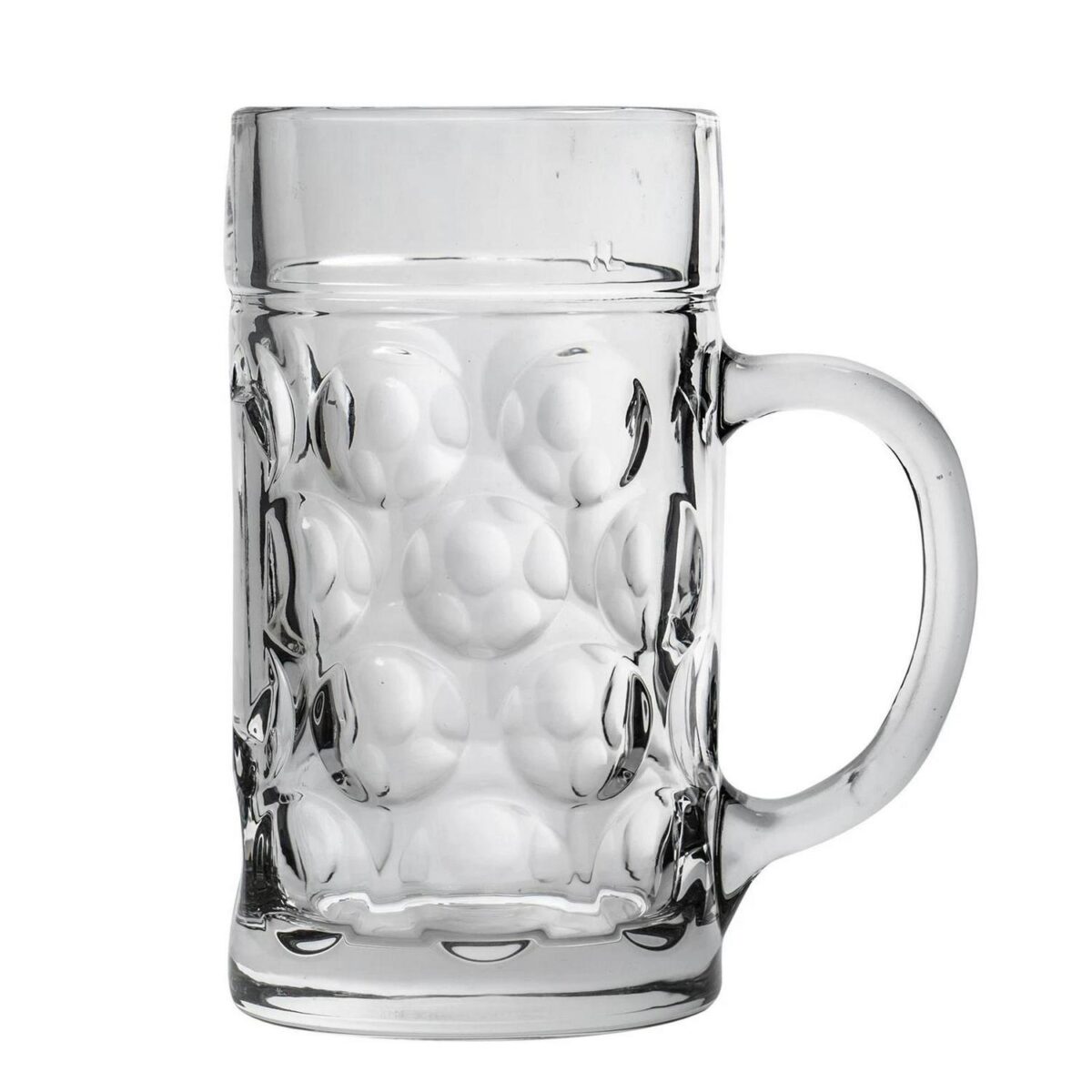 Glass German Beer Tankard. Stein Beer Dimple Glass. Gift Boxed - 2 Pints - Image 4