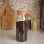 Glass Storage Bottle with Cork Lid Modern Kitchen Pantry Food Canister 720ml - Image 5