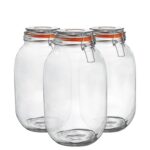 Glass Storage Food Preserve Preserving Clip Top Airtight Jar 3000ml x6