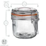 Glass Storage Food Preserve Preserving Clip Top Airtight Jar 200ml x6 - Image 3