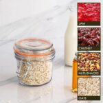 Glass Storage Food Preserve Preserving Clip Top Airtight Jar 350ml x3 - Image 5