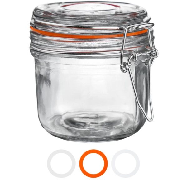 Glass Storage Jars Airtight Clip Top Lid Food Preserve Preserving Jar 200ml