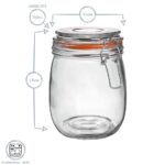 Glass Storage Jars Airtight Clip Top Lid Food Preserve Preserving Jar 750ml - Image 3