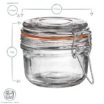 Glass Storage Jars Airtight Clip Top Lid Food Preserve Preserving Jar 125ml x6 - Image 3