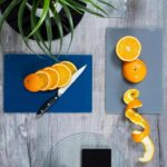 Glass Worktop Saver Rectangular Chopping Board Grey 30 x 20cm - Image 5
