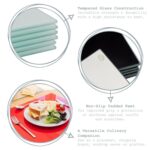 Glass Worktop Saver Rectangular Chopping Board Grey 30 x 20cm - Image 2