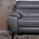 Grace Dark Grey Leather Power Reclining 2 Seater Sofa - Image 6