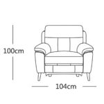 Grace Dark Grey Leather Power Reclining Armchair - Image 2