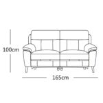 Grace Dark Grey Leather Power Reclining 2 Seater Sofa - Image 2