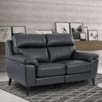 Grace Dark Grey Leather Power Reclining 2 Seater Sofa