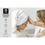 Grandeur 100% Hygro Cotton Bath Towels, Pack of 2 in Grey - Image 3