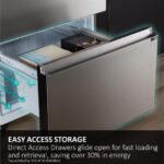 HAIER HCR3818EWMM Fridge Freezer - Platinum Inox - Image 5