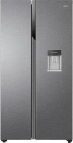 HAIER HSR3918EWPG American-Style Fridge Freezer - Silver