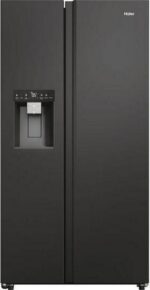 HAIER HSW79F18DIPT American-Style Smart Fridge Freezer - Slate Black