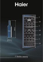 HAIER HWS77GDAU1 Dual Zone Wine Cooler - Black - Image 17
