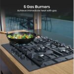 HISENSE GG773B 75 cm Gas Hob - Black - Image 2