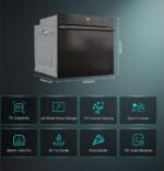 HISENSE Hi8 BlackLine BAS6PH8BUKWF Electric Pyrolytic Steam Smart Oven - Jet Black - Image 2
