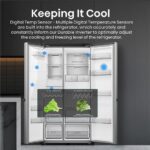 HISENSE PureFlat Infinite RS818N4TIC American-Style Smart Fridge Freezer - Stainless Steel - Image 8