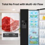 HISENSE PureFlat RS694N4TBE American-Style Fridge Freezer - Black - Image 5