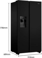 HISENSE PureFlat RS694N4TBE American-Style Fridge Freezer - Black - Image 11