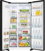 HISENSE PureFlat RS694N4TBE American-Style Fridge Freezer - Black - Image 14