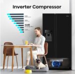 HISENSE PureFlat RS694N4TBE American-Style Fridge Freezer - Black - Image 9