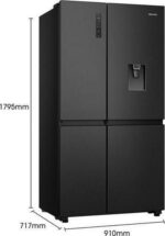 HISENSE PureFlat RS840N4WFE American-Style Smart Fridge Freezer - Black Stainless Steel - Image 11