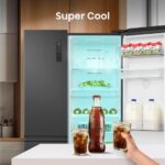 HISENSE PureFlat RS840N4WFE American-Style Smart Fridge Freezer - Black Stainless Steel - Image 6