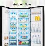 HISENSE RS694N4TFE American-Style Fridge Freezer - Black Stainless Steel - Image 5