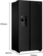 HISENSE RS694N4TFE American-Style Fridge Freezer - Black Stainless Steel - Image 16