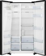 HISENSE RS694N4TFE American-Style Fridge Freezer - Black Stainless Steel - Image 14