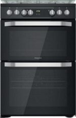 HOTPOINT Multiflow HDM67G9C2CB 60 cm Dual Fuel Cooker - Black