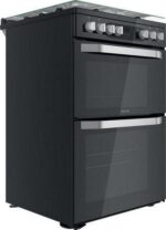 HOTPOINT Multiflow HDM67G9C2CB 60 cm Dual Fuel Cooker - Black - Image 3