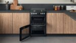 HOTPOINT Multiflow HDM67G9C2CB 60 cm Dual Fuel Cooker - Black - Image 8